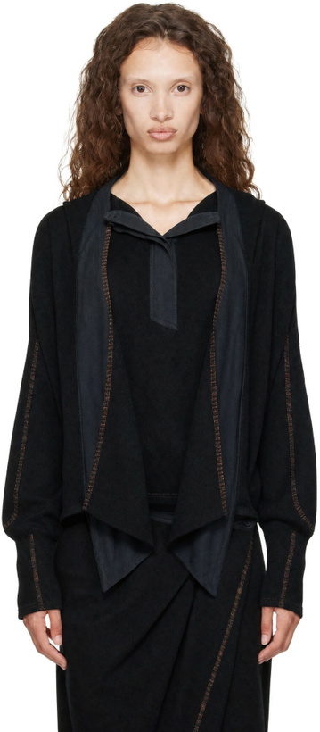 Photo: Kiko Kostadinov Black Petrel Pullover Hoodie