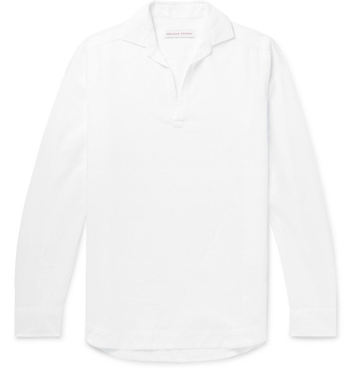 Photo: Orlebar Brown - Ridley Waffle-Knit Cotton Shirt - White