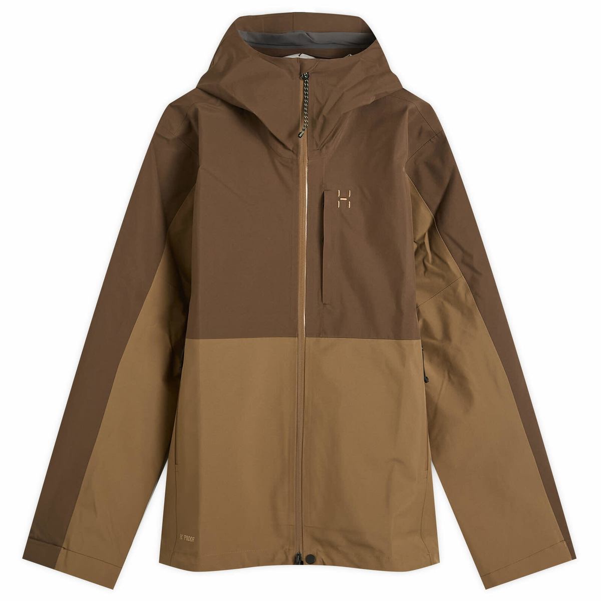 Haglöfs Men's Front Proof II Waterproof Jacket in Woodland Brown/Teak Brown