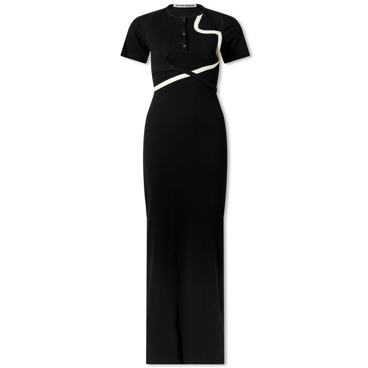 Ottolinger Women's Lounge Rib Maxi Dress in Black Ottolinger