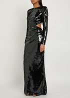 Stella Mccartney Sequin-embellished Tulle Gown Black