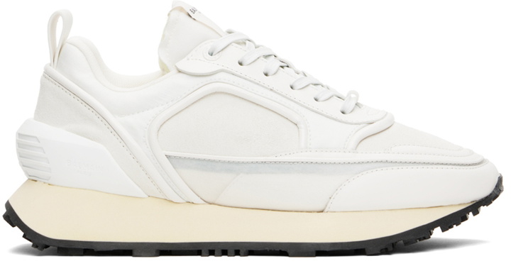 Photo: Balmain White Racer Sneakers