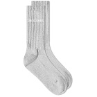 Jacquemus Men's Logo Sock in Medium Grey