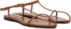 Jil Sander Brown Cage Flat Sandals