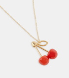 Aliita Cereza 9kt gold and coral necklace