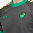 Adidas Men's Jamaica JFF 3 Stripe T-Shirt in Utility Black