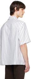 Ferragamo White & Green Bowling Shirt