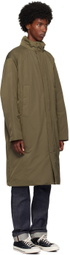Calvin Klein Khaki Stand Collar Down Coat