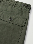 OrSlow - Slim-Fit Straight-Leg Cotton Cargo Shorts - Green