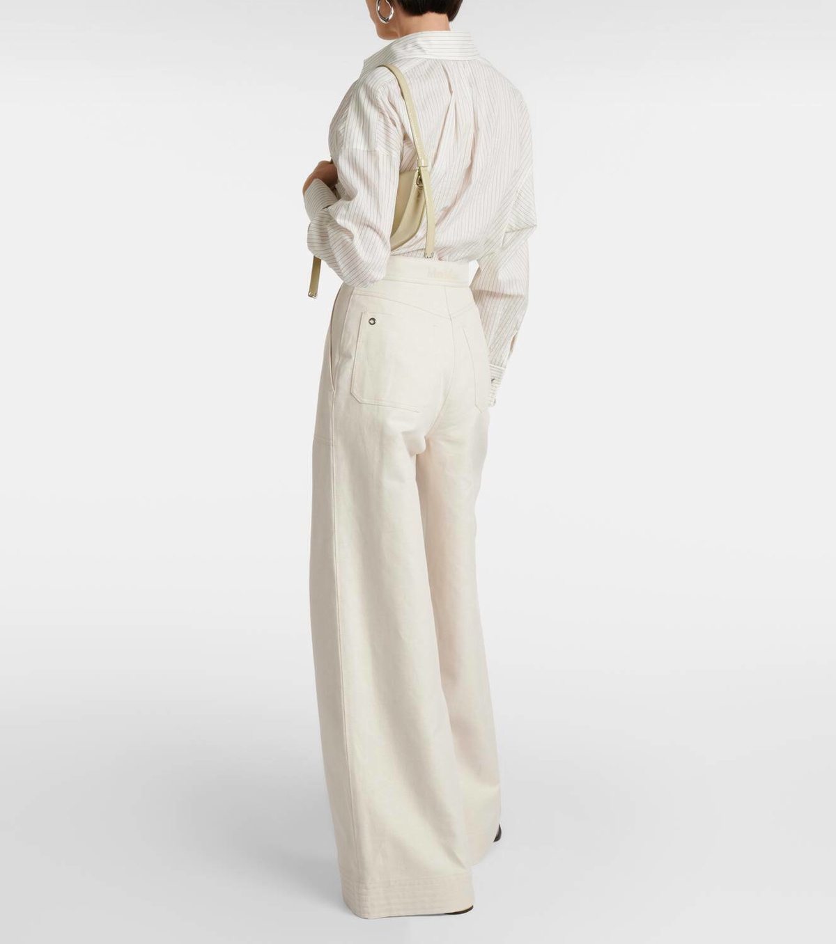 VIP【関税送料無料】希少 MAX MARA WHITE COTTON ANTIOPE PANTS White cotton pants | Max Mara