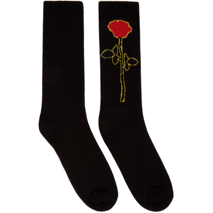 Photo: Palm Angels Black Rose Socks