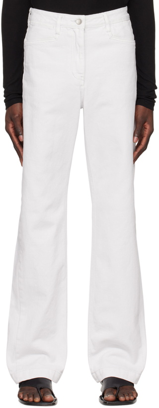 Photo: LOW CLASSIC Off-White Five-Pocket Jeans