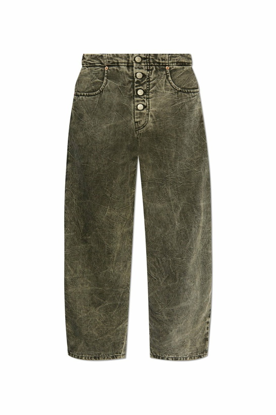 Photo: MM6 Maison Margiela Logo Patch Wide-leg Jeans