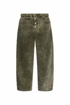 MM6 Maison Margiela Logo Patch Wide-leg Jeans