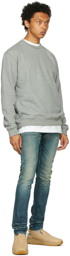 John Elliott Grey Oversized Pullover Sweatshirt