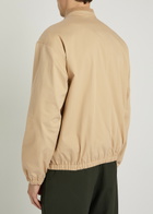 DRÔLE DE Monsieur Le Blouson Drôle Logo Stretch-cotton Jacket Beige