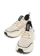 Tods Sportiva 81L Panelled Knit Sneakers Black And White
