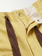 KAPITAL - Easy Straight-Leg Cotton-Twill Drawstring Shorts - Yellow