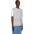Lanvin White and Brown Checkered T-Shirt