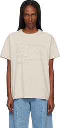 Maison Margiela Beige Numerical Cotton T-shirt