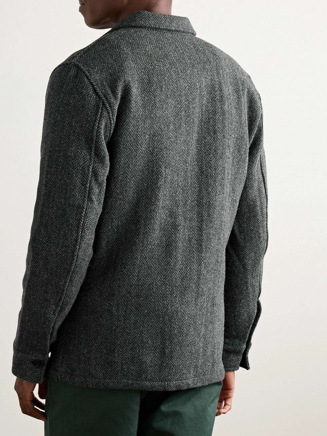 Sid Mashburn - Herringbone Harris Tweed Chore Jacket - Gray Sid