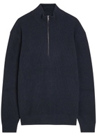 NN07 Danny Half-zip Ribbed Knit Jumper Navy
