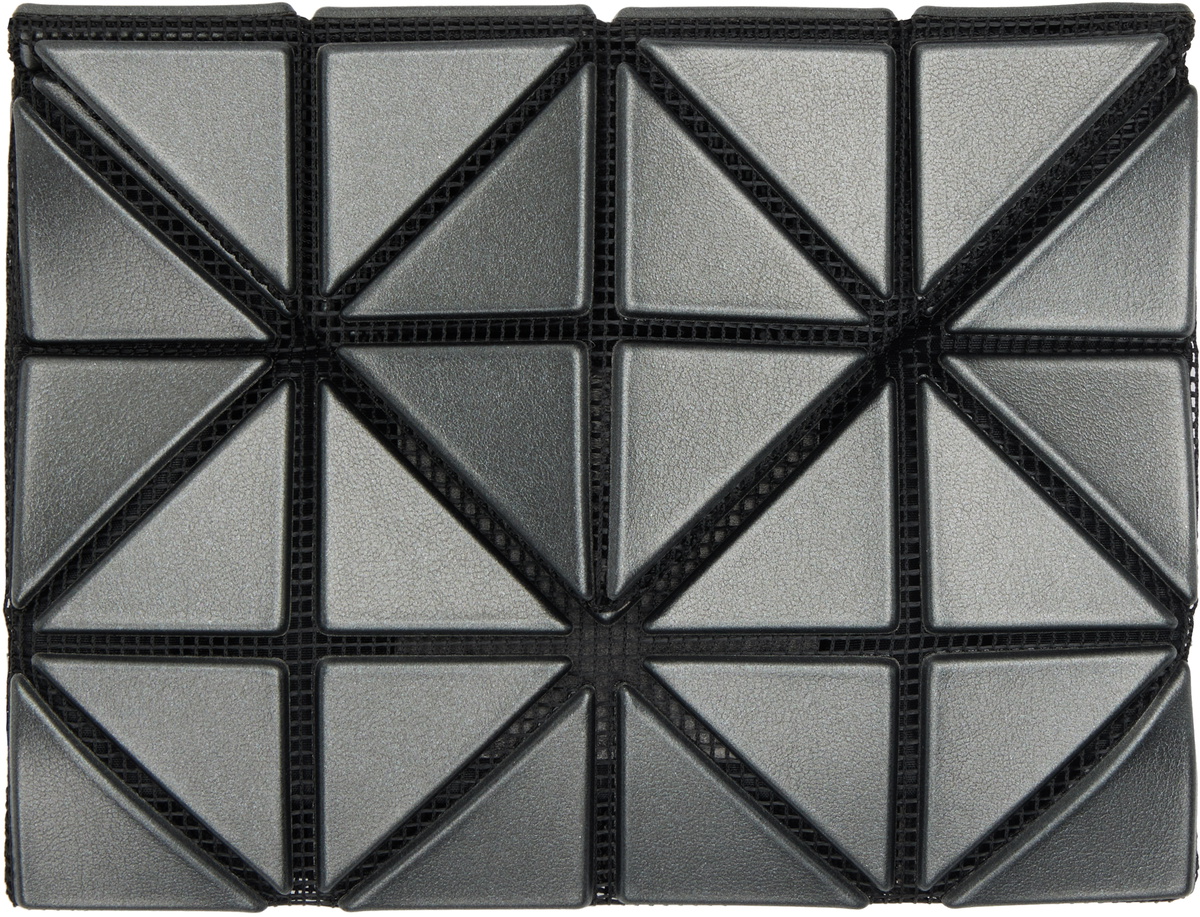 BAO BAO ISSEY MIYAKE Gunmetal Card Wallet Bao Bao Issey Miyake