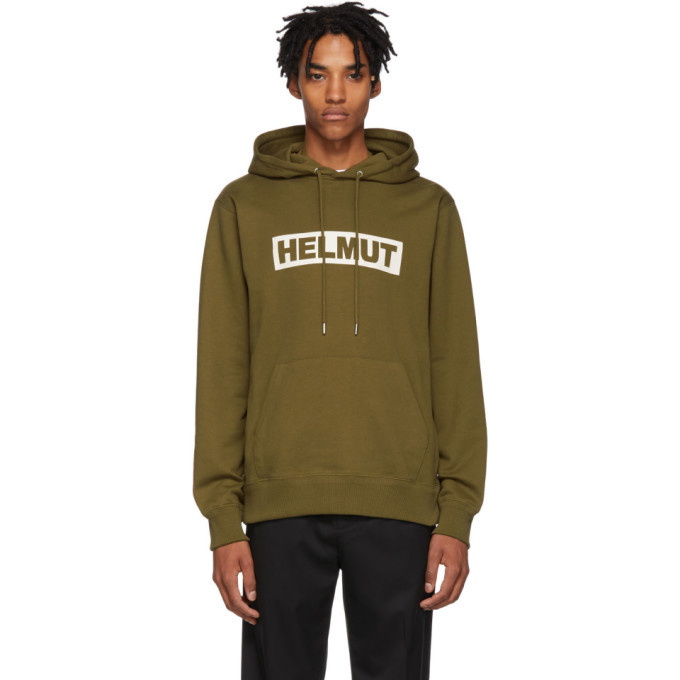 Photo: Helmut Lang Khaki Logo Hoodie