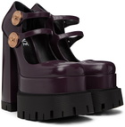 Versace Burgundy Medusa Aevitas Heels