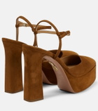 Aquazzura Groove Plateau 120 suede platform pumps