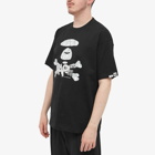 Men's AAPE WHZ Camo Bones T-Shirt in Black