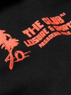 Pasadena Leisure Club - Logo-Print Cotton-Jersey Hoodie - Black