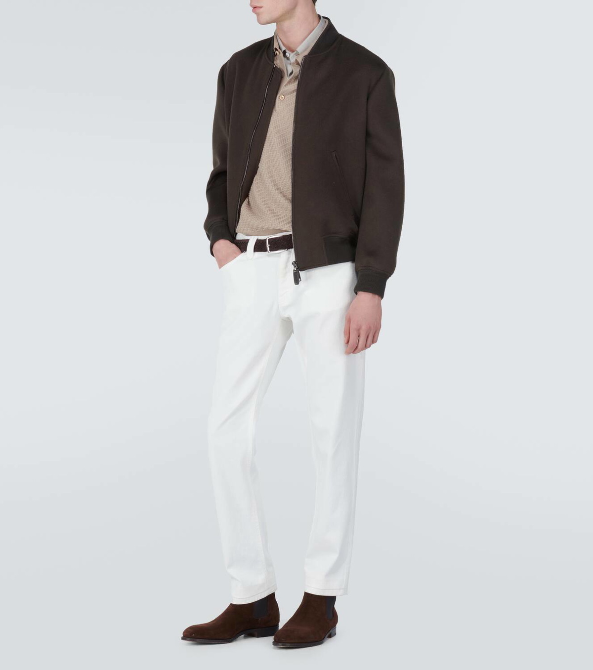 Brioni Wool and cashmere bomber jacket