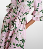 Carolina Herrera Belted floral cotton-blend shirt dress