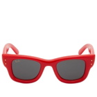 Ray-Ban x A$AP Rocky Wayfarer Puffer Sunglasses in Red/Dark Grey 
