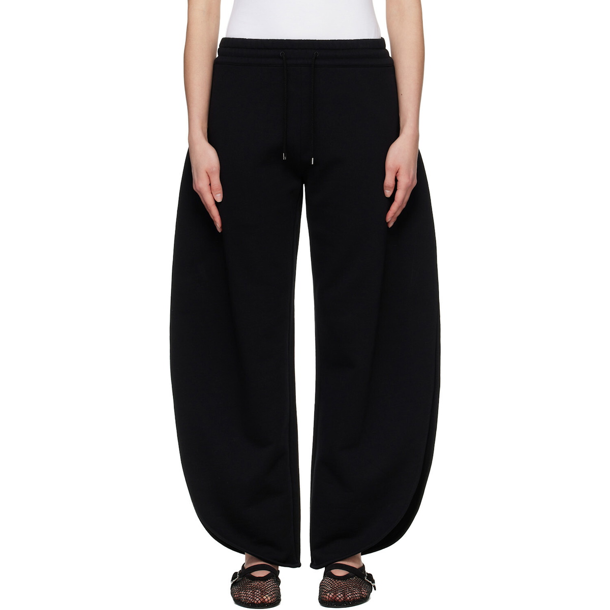 ALAÏA Black Petal Fleece Sweatpants