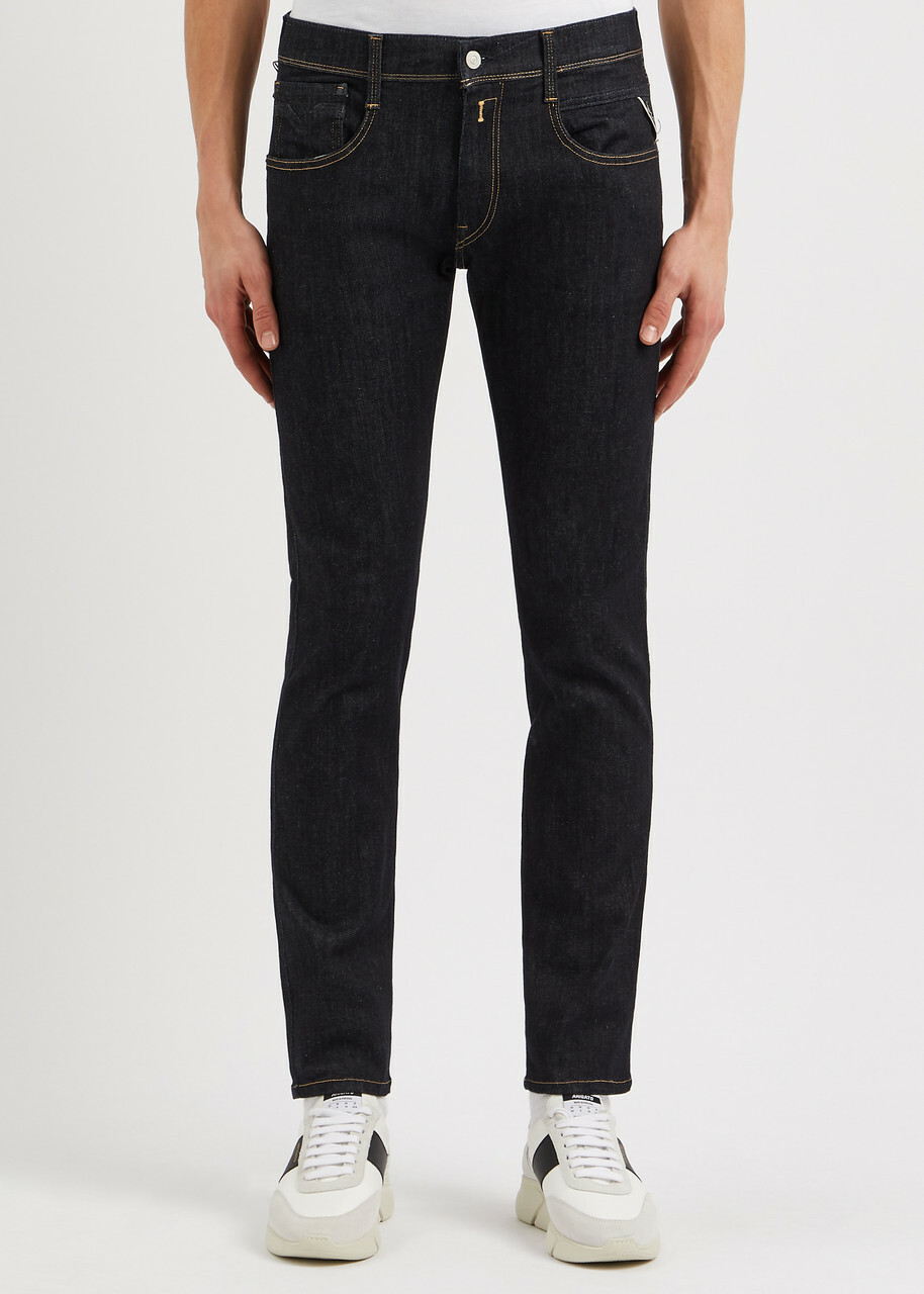 Replay Anbas Hyperflex Re-Used Slim-leg Jeans Dark Blue