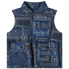 Eastlogue Men's Wind Resistant Down Vest in Navy Paisley