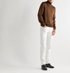 TOM FORD - Slim-Fit Silk and Wool-Blend Rollneck Sweater - Brown