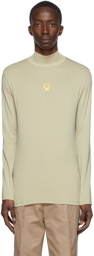 Acne Studios Green Polyester Long Sleeve T-Shirt