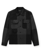 Belstaff - Forge Logo-Appliquéd Checked Wool-Blend Overshirt - Gray