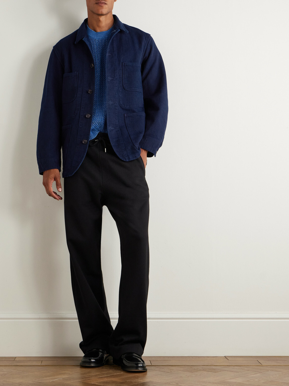 Blue Blue Japan - Sashiko Cotton Jacket - Blue