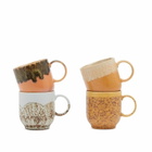 HKLiving Café Mugs - Set of 4 in Cape 