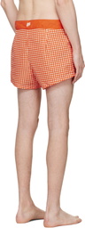 Jean Paul Gaultier Orange Gingham Swim Shorts