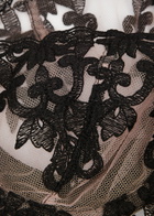 Fleur OF England Onyx Embroidered Tulle Balcony bra Black