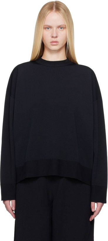 Photo: Studio Nicholson Navy Idro Knit Sweater