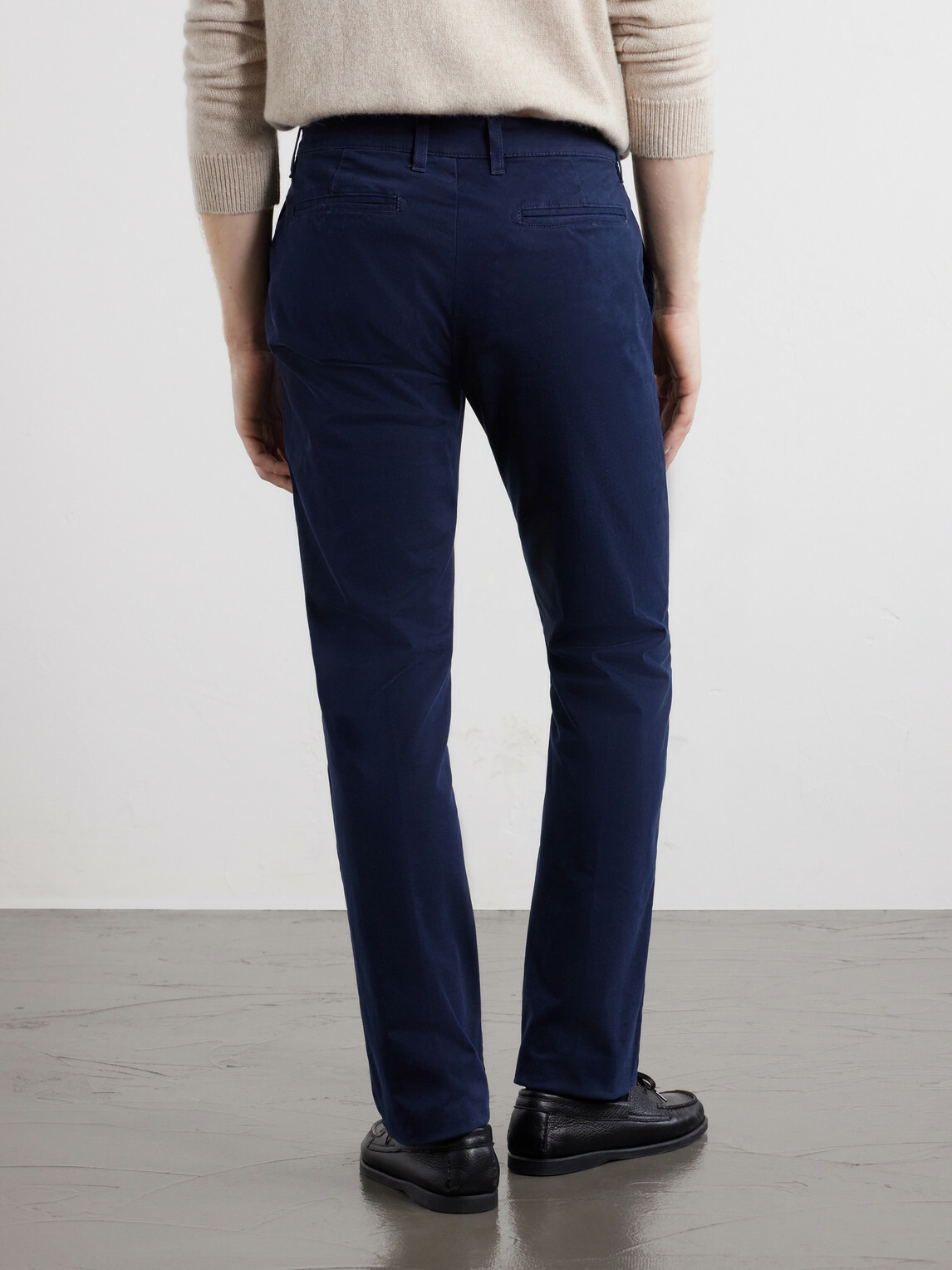 Massimo Alba - Winch Straight-Leg Cotton-Blend Twill Trousers - Blue