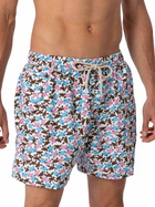 MC2 Saint Barth Man Lightweight Fabric Swim-shorts Lighting Micro Fantasy With Crabs Print