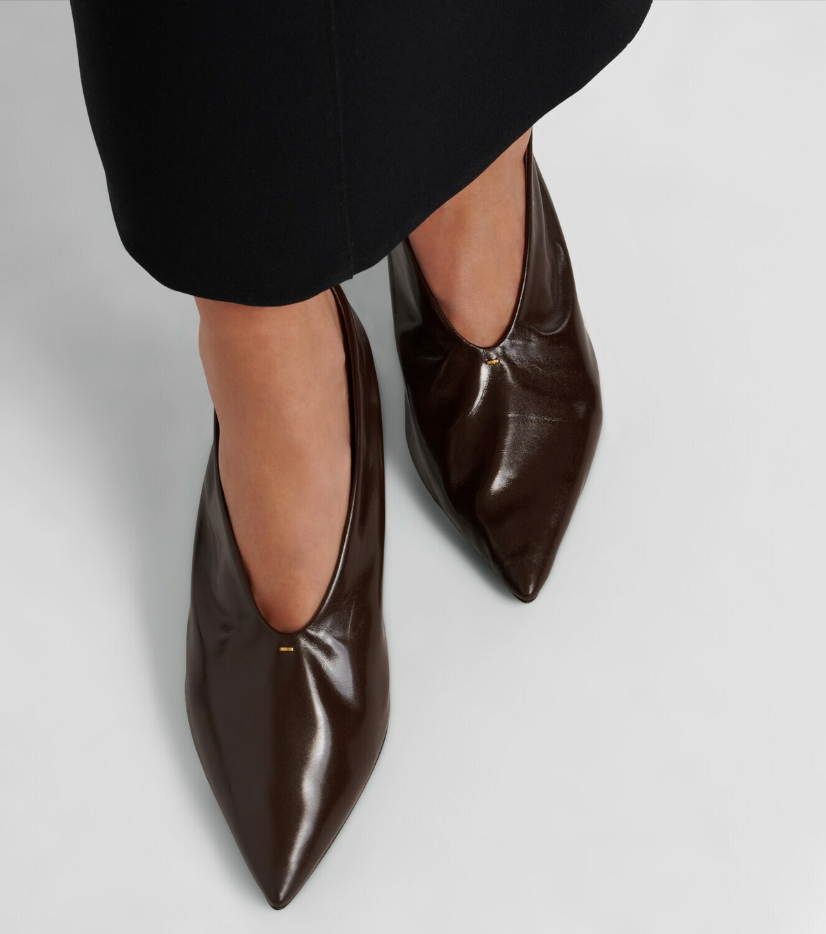 Khaite Miriam leather pumps