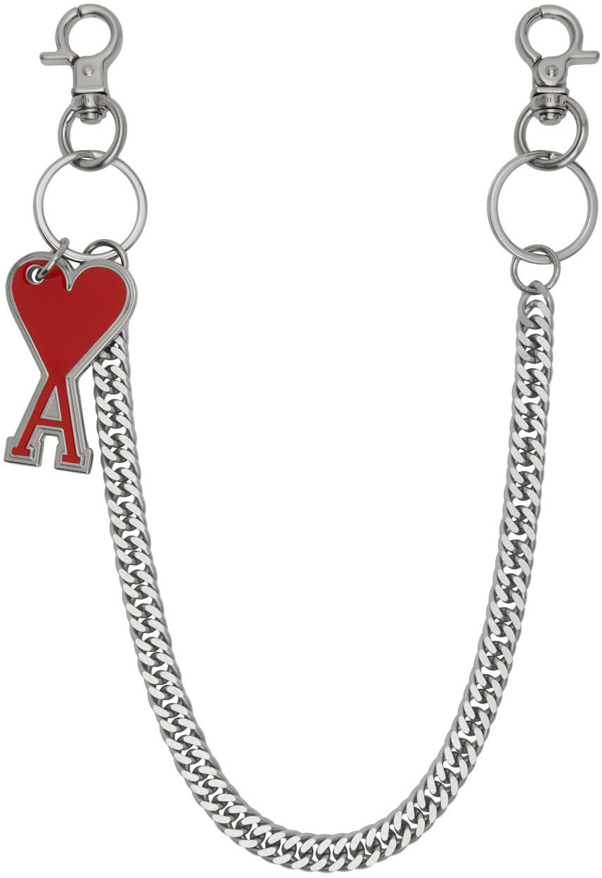AMI Paris Red Ami de Cœur Keyring AMI